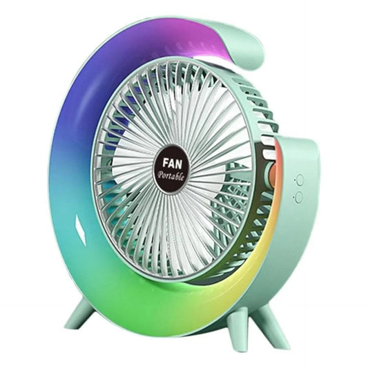 Ventilador de escritorio multicolor